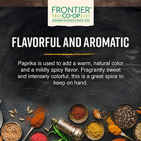 Frontier Co-op Organic Ground Paprika 7.16 oz Stand Up Resealable Bag - Paprika Powder Seasoning - Restaurant Supply...