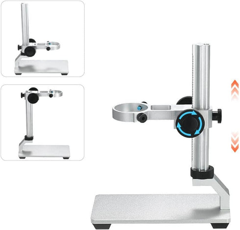 Ninyoon Universal Microscope Stand Pro, Stable Professional Aluminum Alloy Scope Base Holder Support Bracket for Max Diameter 1.4" USB Digital Wir...