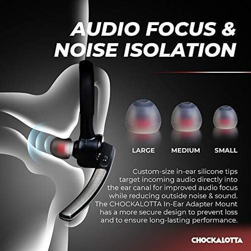 1-Pack in-Ear Tip Adapter Mount compatible with Plantronics Poly Voyager 5200 & Voyager Legend Headset (includes 3-Piece S/M/L Silicone Ear Tips)...