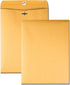 Clasp Envelopes, 9" x 12" Envelopes, Gummed Flap With Metal Clasp Closure, Perfect For Office, Home And School Use, 28Lb Brown Craft Envelopes - 9...