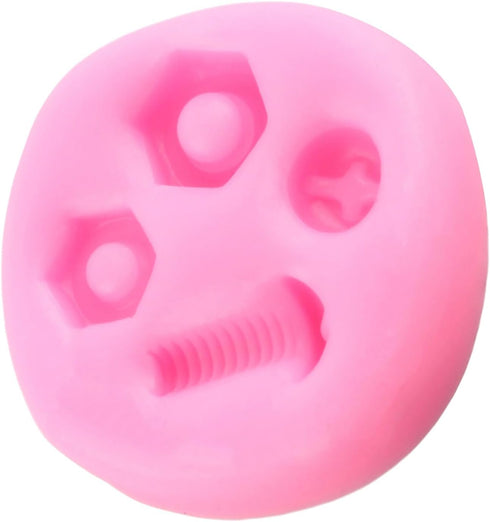 Hand Tools Silicone Mold Construction Tools Fondant Molds Screw Nut Candy Molds For Cake Decorating Cupcake Topper Chocolate Gum Paste Polymer Cla...