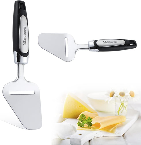 MSY BIGSUNNY Cheese Slicer, Heavy Duty Stainless Steel Cheese Plane Slicer Cheese Cutter with Non-slip Handle...