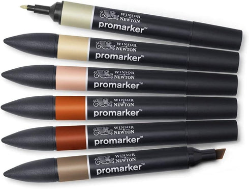 Winsor & Newton ProMarker Set, 6 Count, Earth Tones...