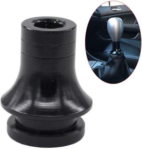 Pursuestar Black Aluminum Shift Knob Adapter Boot Retainer Holder for 5 6 Speed Manual Gear Shifter Lever 12X1.25...
