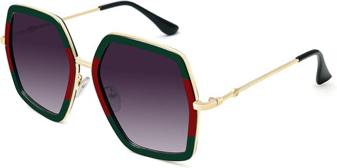 WOWSUN Oversized Big Fashion Sunglasses for Women Irregular Large Shades UV Protection...