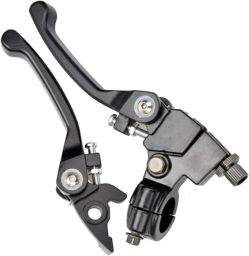 HIAORS 7/8 Pit Dirt Bike Folding Clutch Brake Lever and Motorcycle Handlebar Grips Compatible with 50cc 110cc 150cc SSR 125 Tao tao DB17 Coolster ...