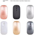 LED Rechargeable Slim Silent Mouse 2.4G Portable USB Optical Office Wireless Mouse (White)...