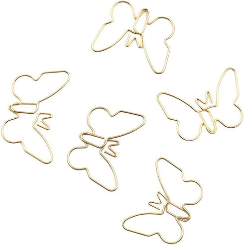20 Pcs Butterfly Paperclip Bookmark Metal Art Clips Office Supplies Set Binder Folders Metal File Holder for Notebooks Scrapbooks File Organizer, ...