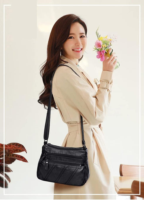 Crossbody Bags for Women Waterproof Shoulder Bag Messenger Bag Casual PU Leather Ladies Purse Handbag Cross Body Hand Bag...