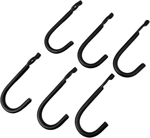 Hand Forged Metal Wall Hook Set of 6 Pcs Wrought Iron Handmade Wall Mounted Towel Hooks Rack Black Finish Wall Hooks by Living Ideas...