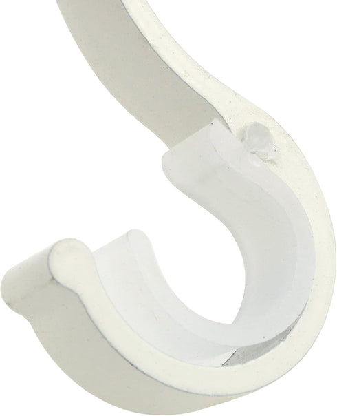 Sydien 2Pcs Curtain Rod Brackets Curtain Rods Holders with Mounting Screws and Wall Anchors for Curtains Rod (Ivory White)...