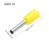 uxcell 2000 Pcs Insulated Ferrule Wire Connector Electrical Crimp Terminal 16 AWG for Electrical Projects Yellow...