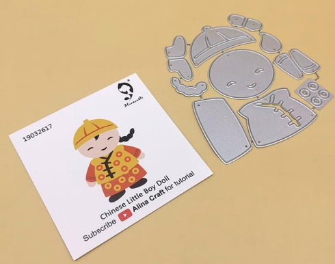 1pc Jacket Boy Asian Child Metal Cutting Die Cut for Paper Craft Handmade Card Making Greeting Cards Scrapbooking & Album Arts from Alina Crafts...
