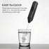 Electric Milk Frother Handheld Battery Operated Foam Maker Mini Whisk Drink Mixer for Coffee Frappe Cappuccino Latte Matcha Hot Chocolate Black...