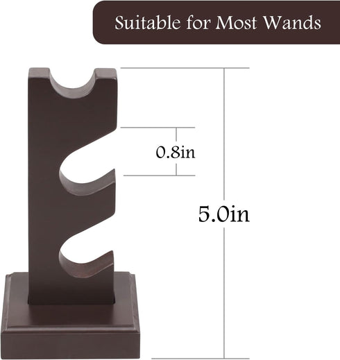 ChampWe Wizard Wand Display Stand Wooden Magic Wands Holder 3 Tiered for Collection Brown...