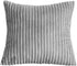 TangDepot, Set of 2 Soft Plush Velvet Big Striped Corduroy Solid Decorative Throw Pillow Covers, Euro Shams, European Pillow Covers - (24"x24" 2 P...