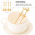 ABOOFAN 8PCS Stainless Steel Golden Coffee Cake Spoon Crown Cake Spoons Small Teaspoon for Ice-Cream, Soup, Salt, Sugar, Tea Stirring...
