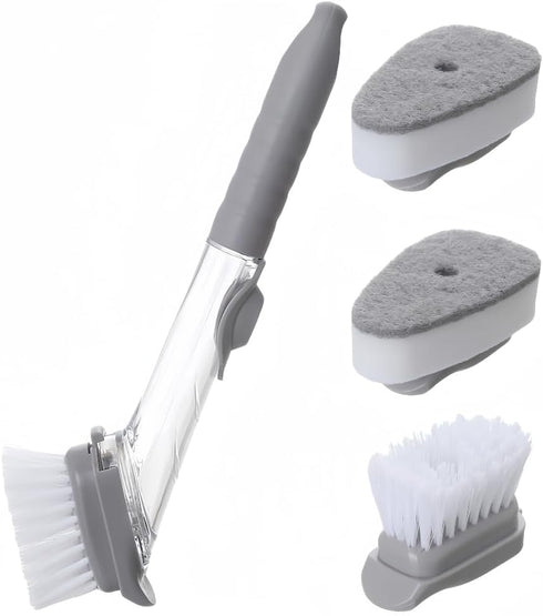 Dishwand Set, No-Scratch Soap Dishwashing Brush Scrubber, Kitchen Cleaning Sponge Cleaning Brush for Pots, Dishes, Sink, Comes with 1 Replacement ...