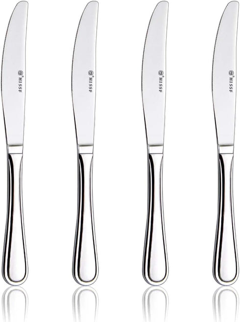 Dinner knife 4 Pieces Stainless Steel Butter Knife Set, Silver...