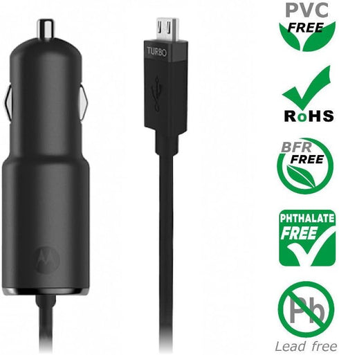 Motorola TurboPower 25 Rapid Charge Car Charger - Retail Packaging...