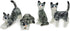 ChangThai Design Tiny ½ Inch Gray Tabby Cat Set 4 Pieces - Miniature Hand Made Ceramic Cats Kittens Kitty Feline Animals Cute Porcelain Decorative...