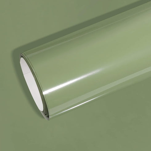 Gatichetta Heat Transfer Vinyl Roll, Khaki Green Iron on HTV 12" x 6FT, Smooth PU HTV for T-Shirts, Fabris, DIY Designs...