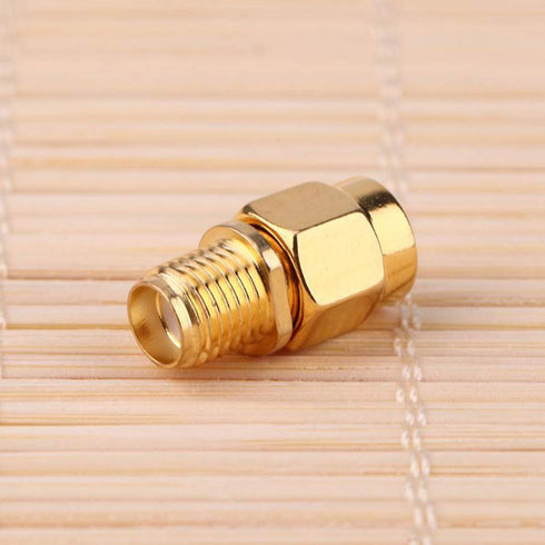 SMA Female to RP-SMA Male Jack Adapter, 50ohm, Pure Brass, Antenna, Coaxial, 4 Pack...
