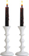 Rely+ White Candle Holders Set of 2 Decorative Centerpiece Table Candlesticks Holders for Taper Candles Home Decor Candle Holders for Dinner Party...