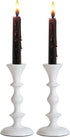 Rely+ White Candle Holders Set of 2 Decorative Centerpiece Table Candlesticks Holders for Taper Candles Home Decor Candle Holders for Dinner Party...
