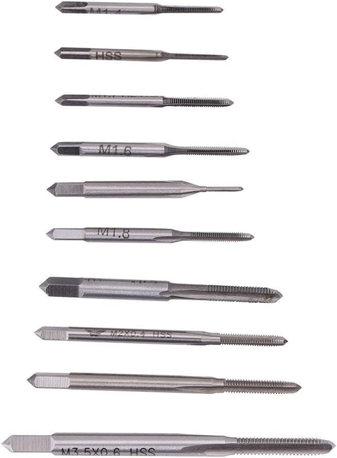 10PCS Micro Taps Bit Hand Screw Thread Taps M1 to M3.5 Thread Screw Tap Tool Set...