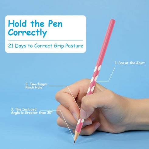 AUAUY Colored Rod Capped Hole Pencil - 5 Colors - 12 Pieces...