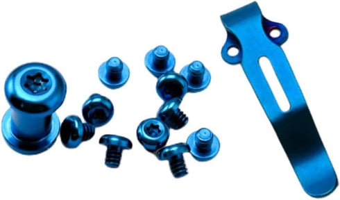Titanium Screw Kit with Stainless Pocket Clip for Benchmade Bugout 535 (Blue)...