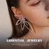 Jeairts Rhinestone Earrings Silver Long Chandelier Dangle Chain Big Cricle Tassel Drop Earrings Sparkly Bridal Prom Jewelry for Women and Girls...