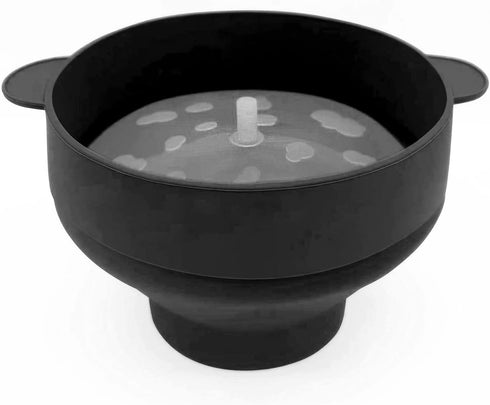 Microwave Popcorn Popper, BESUNTEK Collapsible Silicone Popcorn Maker Microwavable Bowl with Handles, BPA Free and Dishwasher Safe (Black)...