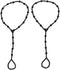 2Pcs Beaded Barefoot Sandals Black Wedding Ankle Bracelet Beads Toe Ring Anklets Chain Beach Foot jewelry for Women (Black)...