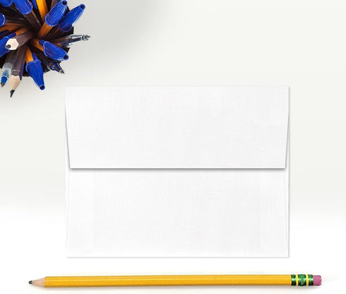 LUXPaper A2 Invitation Envelopes | Peel & Press | 4 3/8" x 5 3/4" | White Linen | 80lb. Text | 50 Qty...