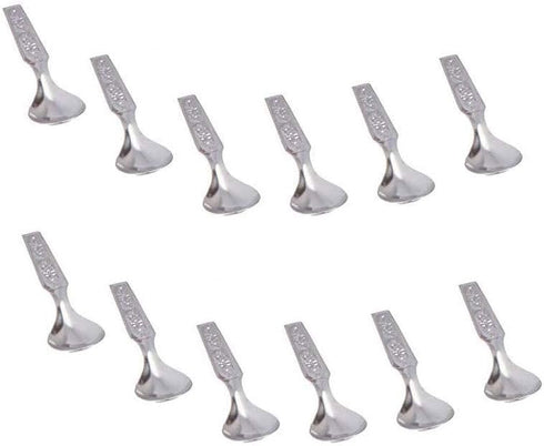 Stainless Steel TEA/COFFE AND Spice Box Spoons Set of 12 (Silver) (Small Tea spoon)...