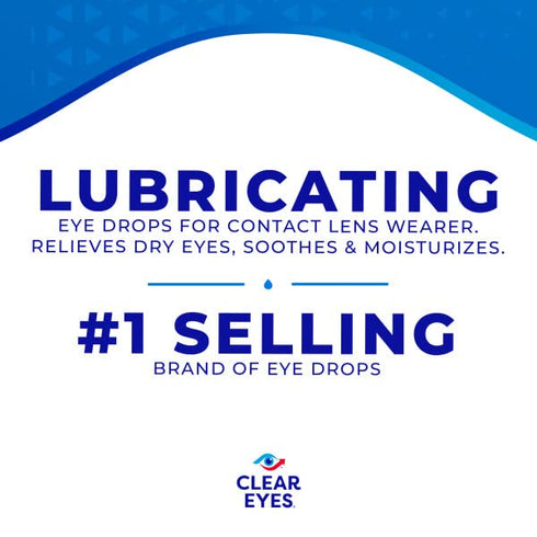 Clear Eyes Contact Lens Relief Soothing Eye Drops 0.50 oz (Pack of 3)...