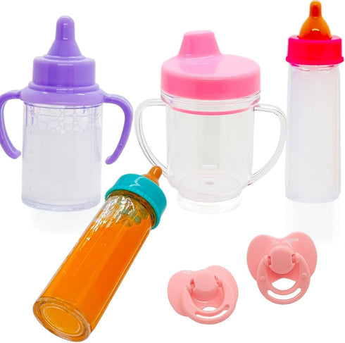 Baby Doll Accessories Toys Baby Doll Magic Bottles Disappearing Bottles with Pacifier for 3 4 5 6 Years Old Girls Boys Playset (Samll Set(for 8-12...