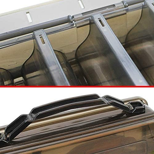 OriGlam Fishing Lure Tackle Box, Fishing Tackle Storage Trays, Double Sided 10 Compartments Waterproof, Organizer Case Boxes Containers, for Vest ...