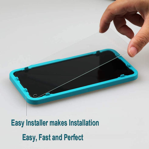 Ibywind Screen Protector For Xiaomi 11 Lite 5G NE/Mi 11 Lite 5G/4G,with 2Pcs Tempered Glass,1Pc Camera Lens Protector,1Pc Backing Carbon Fiber Fil...