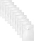 7x9 Clear Plastic Envelopes Hook Loop Closure Receipt Stickers Storage Holder 10 Pack...
