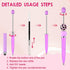 30 Pcs Plastic Beadable Pens 2 in 1 Stylus Bead Pen Empty Tube Floating Black Ink Bead Pens with 30 Pcs Black Refills for DIY Making Gift Kids Stu...