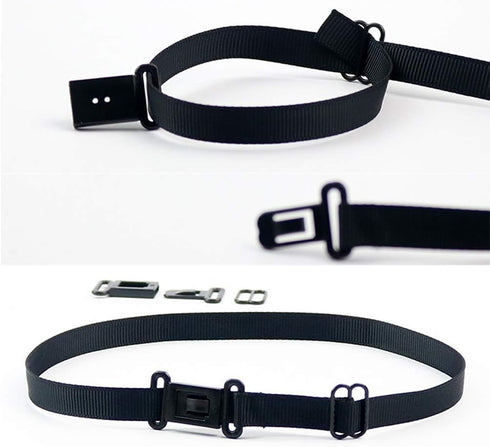 50 Sets Adjustable Bow Tie Clips Plastic Snap Buckles Hook Fastener for Necktie Strap (Black)...