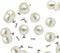 AKOAK 100 Set Pearl Rivet,Half Hole Faux Pearls Rivets Studs Buttons for Hat/Shoe/Clothes/Bag/Skirt/Bridal Veil DIY Accessories (10.0mm)...