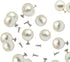 AKOAK 100 Set Pearl Rivet,Half Hole Faux Pearls Rivets Studs Buttons for Hat/Shoe/Clothes/Bag/Skirt/Bridal Veil DIY Accessories (10.0mm)...