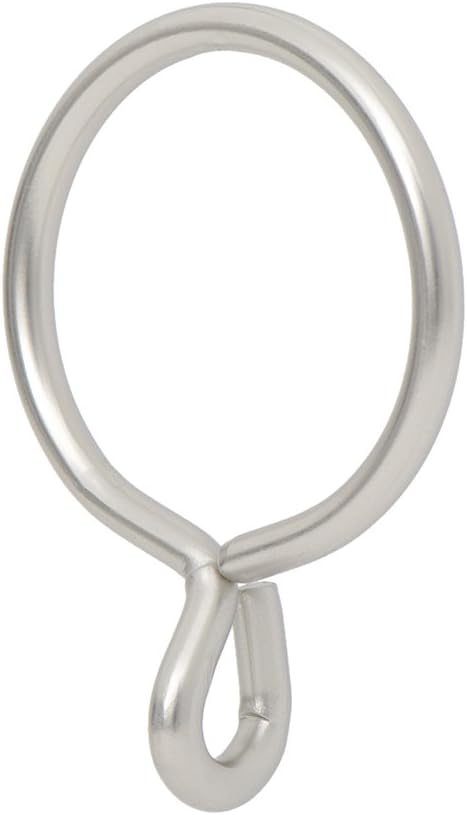 Ivilon Drapery Eyelet Curtain Rings - 1.7" Ring for Curtain Hook Pins, Set of 14 - Satin Nickel...