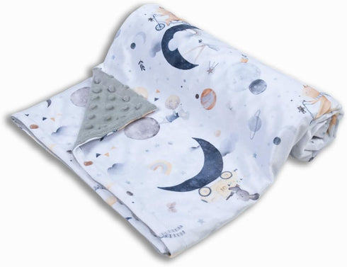 Baby Blankets for Unisex Boys Girls, Super Soft Nursery Minky Blankets, 30 x 40 inch Outer Space Printed Bed Throws Newborn (Planet Fox)...