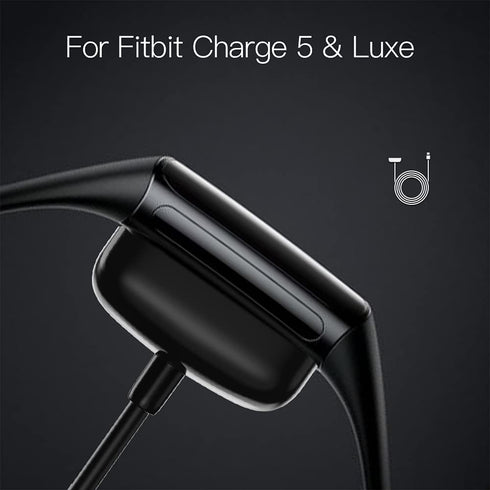 TUCANA Compatible for Fitbit Charge 6/Charge5/Luxe Charger Cable, Replacement USB Charging Dock Stand for Charge 6, Charge 5, Luxe, 3.3 FT...