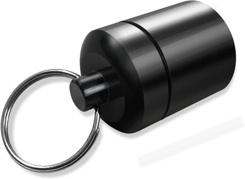 Pill Holder Keychain Container,Portable Aluminium Alloy Waterproof Pill Boxes for Purse Pocket,Small Pill Cases for Outdoor Travel Camping Daily U...